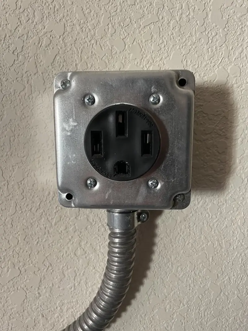 NEMA 14-50 outlet installed for Smart Home Electrical in Los Alamos